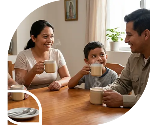 Familia Comiendo gelatina