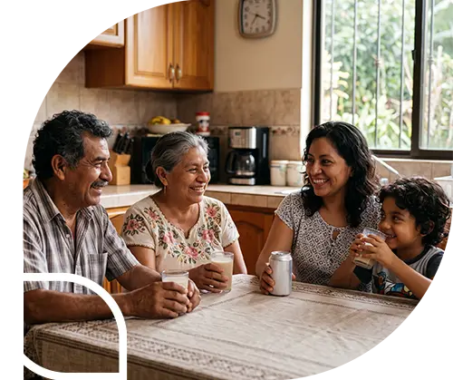Familia Comiendo gelatina