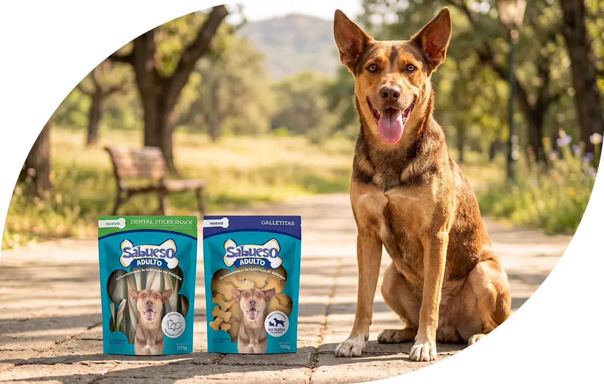 Perro con producto sabueso