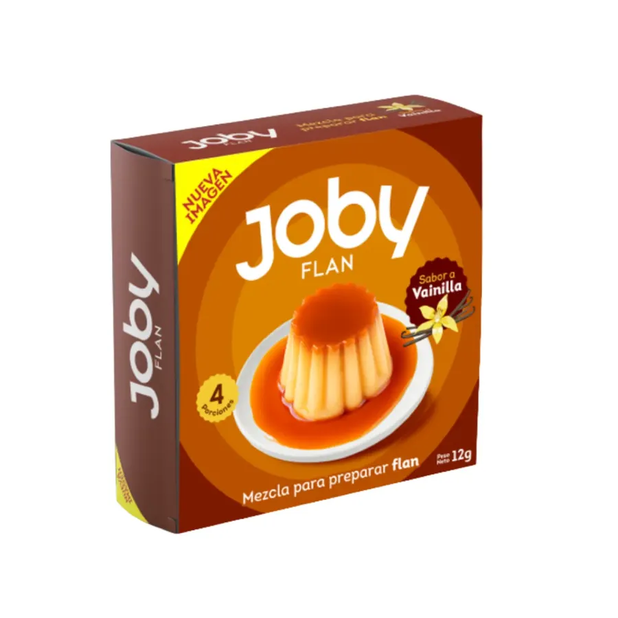 Joby, flan - Empaque