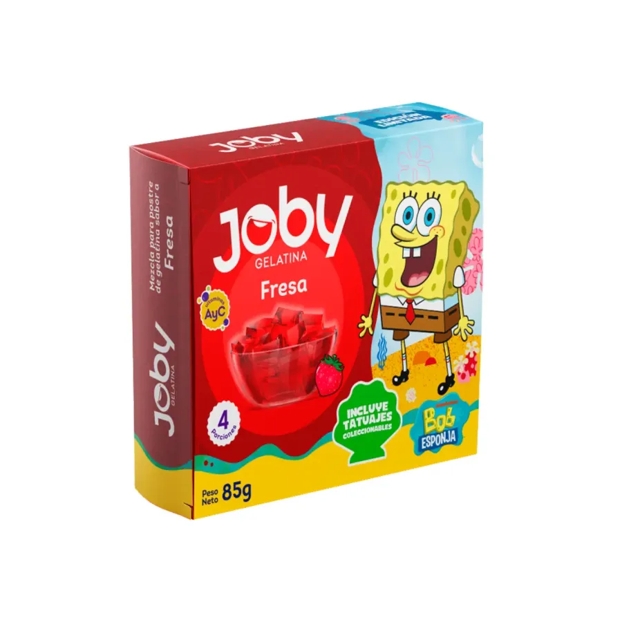 Joby, gelatina por tiempo limitado - Empaque
