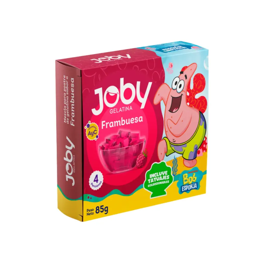 Joby, gelatina por tiempo limitado - Empaque