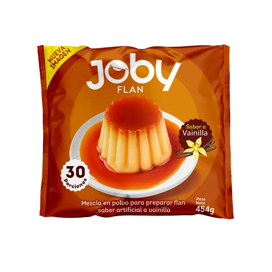 Joby, flan - Empaque